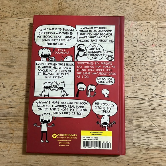 Diary of an Awesome Friendly Kid Rowley Jefferson's Journal by Jeff Kinney - Picture 2 of 2